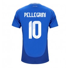 Italia Lorenzo Pellegrini #10 Hjemmedrakt EM 2024 Kortermet